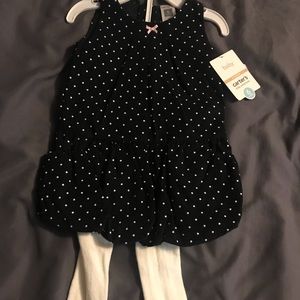 Carters infant dress with matching tights